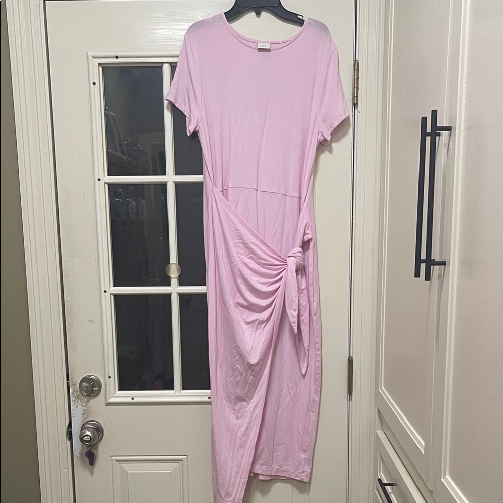 Chic Asymmetrical Pink Dress